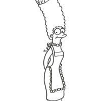 Desenho de Marge Simpson para colorir