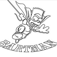 Desenho de Super Bartman para colorir