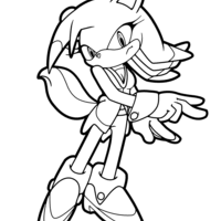 Desenho de AMy Rose do Sonic para colorir