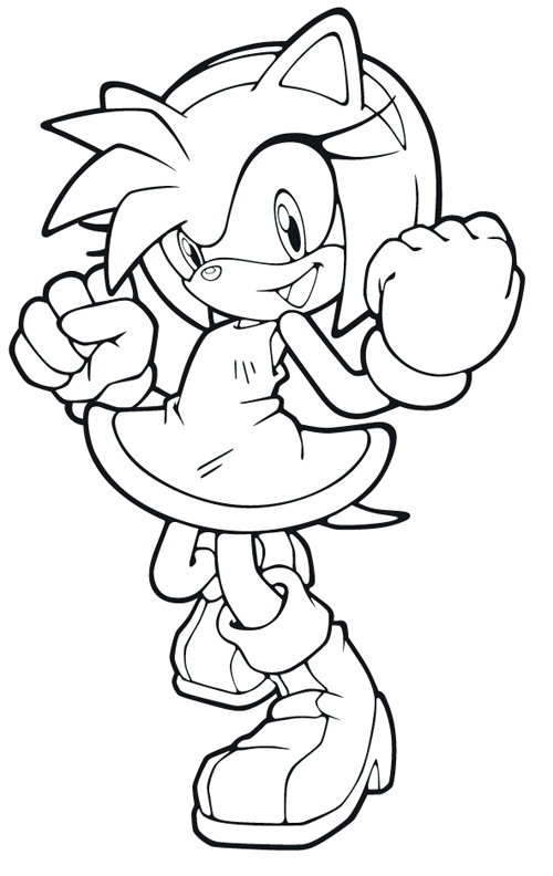 Desenho de Amy do Sonic para colorir - Tudodesenhos