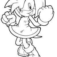 Desenho de Amy do Sonic para colorir