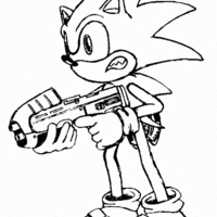 Desenho de Boneco Sonic para colorir