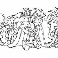 Desenho de Casamento do Sonic para colorir