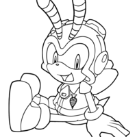 Desenho de Charmy de Sonic Metal para colorir