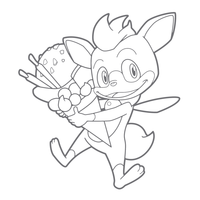 Desenho de Chip do jogo Sonic para colorir