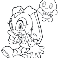 Desenho de Cream do Sonic para colorir