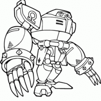 Desenho de E-123 Omega do Sonic para colorir