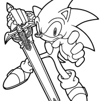 Desenho de Espada do Sonic para colorir