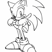 Desenho de Jogo Sonic Sega para colorir