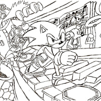 Desenho de Sonic e amiga para colorir - Tudodesenhos