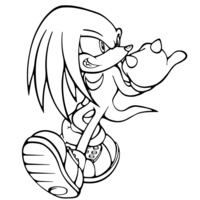 Desenho de Knuckles the Echidna de Sonic para colorir