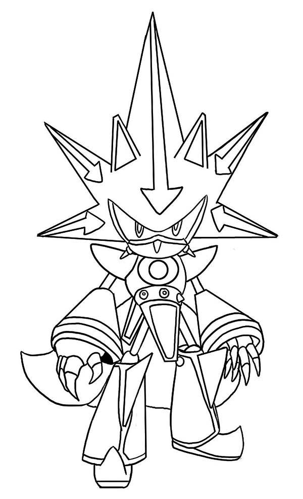 Desenhos de Metal Sonic 2 para Colorir e Imprimir 