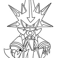 Desenhos do Metal Sonic para colorir - Bora Colorir