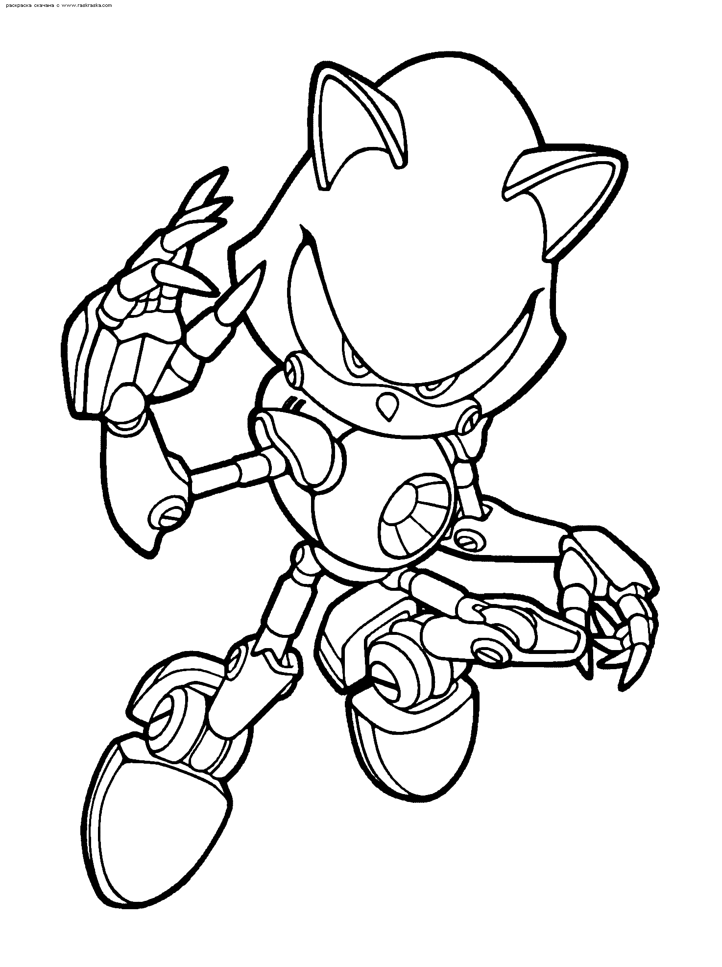 Desenho de Metal Sonic armadura para colorir - Tudodesenhos