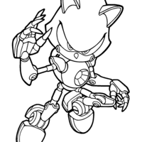 Desenho de Metal Sonic armadura para colorir - Tudodesenhos