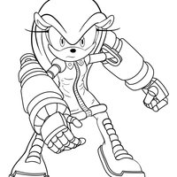 Desenho de Might the Armadillo de Sonic para colorir