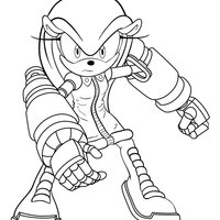 Desenho de Knuckles, a equidna para colorir