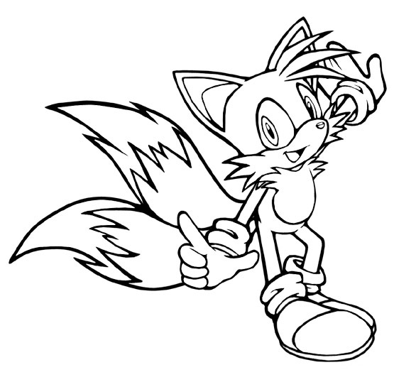 Desenho de Miles Tails Prower de Sonic 2 - O Filme para colorir