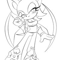 Desenho de Rouge de Sonic para colorir
