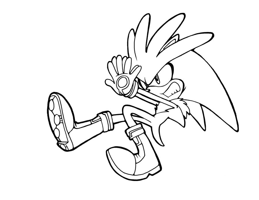 Desenhos para colorir da equipe Sonic Generations Silver The Hedgehog -  Desenhos para colorir gratuitos para impressão