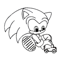 Desenho de Sonic baby para colorir
