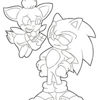 Desenho de Sonic e Chip para colorir
