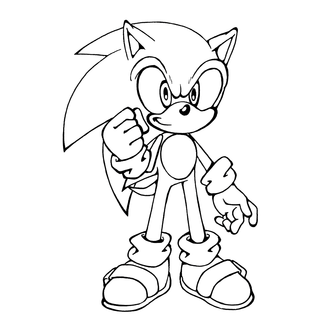 Desenho de Sonic e sua força para colorir - Tudodesenhos