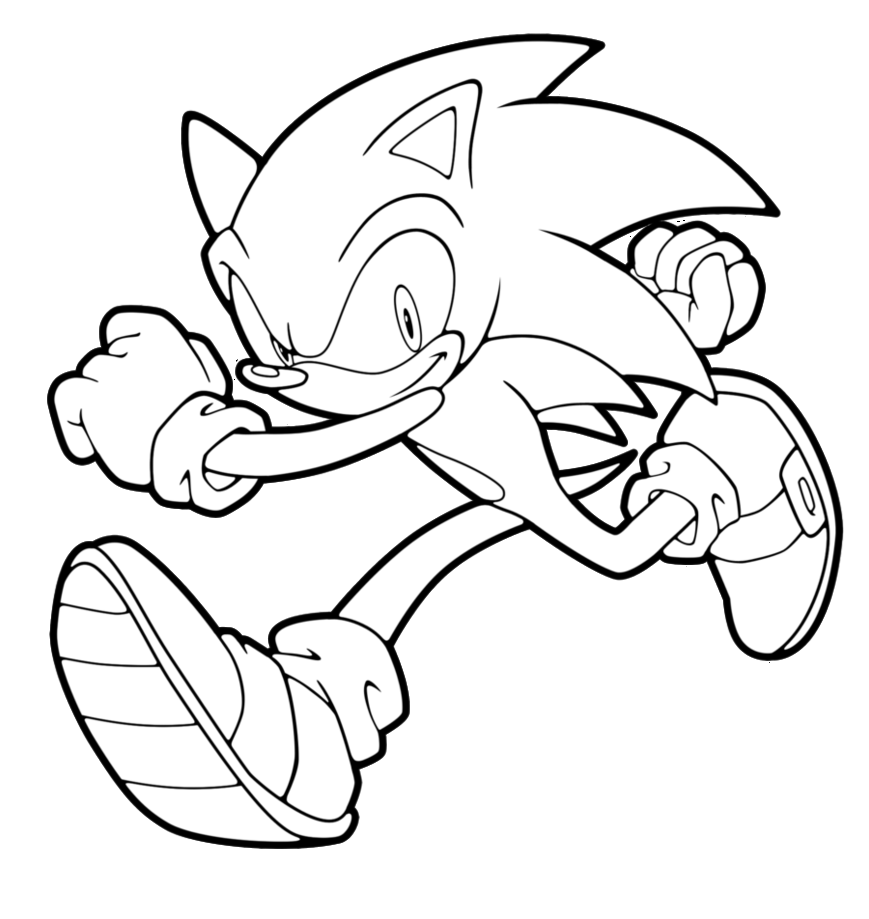 como desenhar o Sonic correndo - how to draw sonic running - como dibujar a  sonic corriendo 