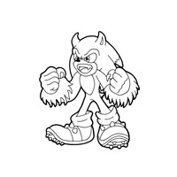 Desenho de Fera Sonic para colorir