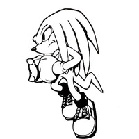 Desenho de Super Knuckles do Sonic para colorir