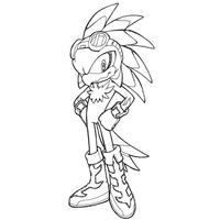 Desenho de Super Sonic personagem para colorir