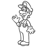Desenho de Luigi, amigo do Super Mario para colorir