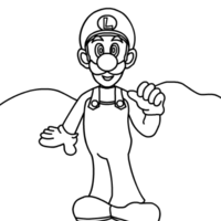 Desenho de Luigi para colorir