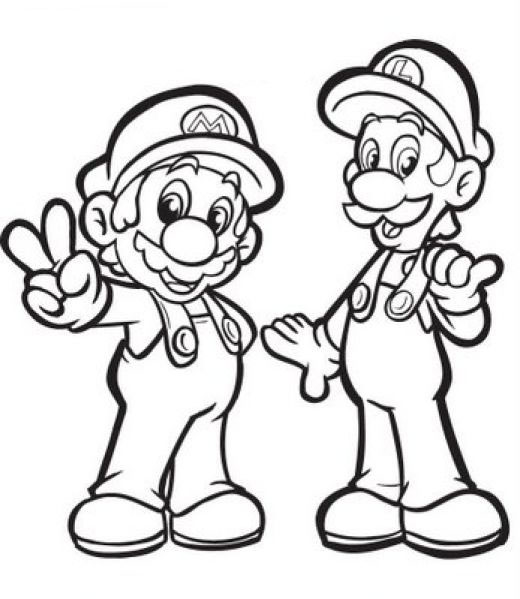 Desenhos do Mario para Imprimir e Colorir