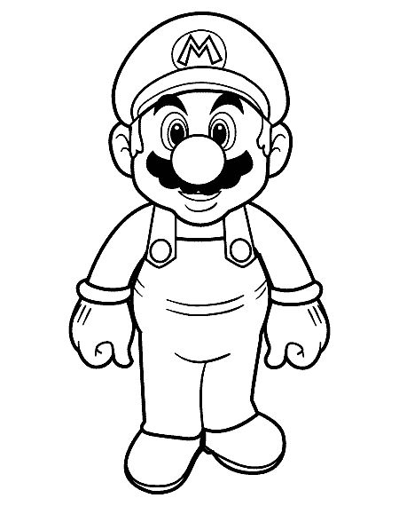 Desenho de Mario jogo eletrônico para colorir - Tudodesenhos