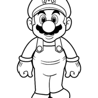 Desenho de Mario jogo eletrônico para colorir