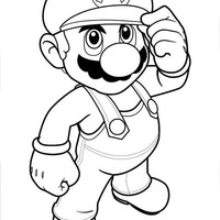 Desenho de Mario para colorir