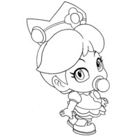 Desenho de Princesa Peach baby para colorir