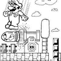 Desenho de Super Mario Nintendo 64 para colorir