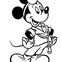Desenho de Mickey médico para colorir