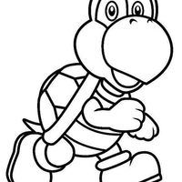 Desenho de Tartaruga do Super Mario Bros para colorir