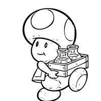 Desenho de Toald de Mario Bros para colorir