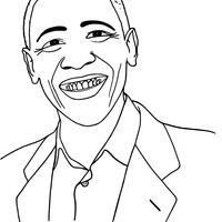 Desenho de Barack Obama para colorir