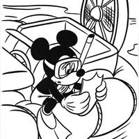 Desenho de Mickey mergulhador para colorir