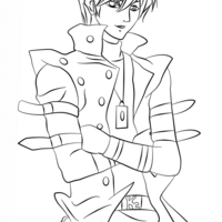 Desenho de Seto Kaiba de Yu-Gi-Oh para colorir