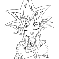 Desenho de Yugi Moto de Yu-Gi-Oh para colorir