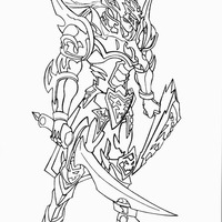 Desenho de Yu-Gi-Oh personagem para colorir