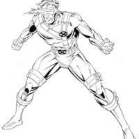 Desenho de Ciclope de X-Men para colorir