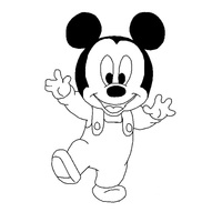 Desenho de Mickey Mouse baby para colorir