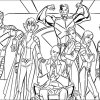 Desenho de Amigos X-Men para colorir